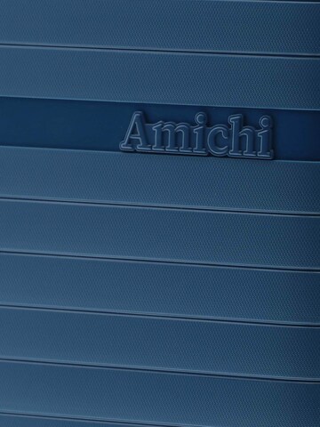 Amichi - Carrito 'AMICHI - Maleta Cabina 55x40x20- Maletas de Viaje - Maletas de Viaje Cabina Apta para Ryannair- Trolley Equipaje para Avion Resistente con 4 Ruedas de 360º y candado TSA' en azul