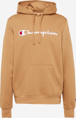 Felpa di Champion Authentic Athletic Apparel in marrone: frontale