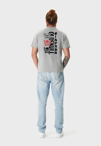 Oldskull Shirt 'Asian Triple Mask' in Grey