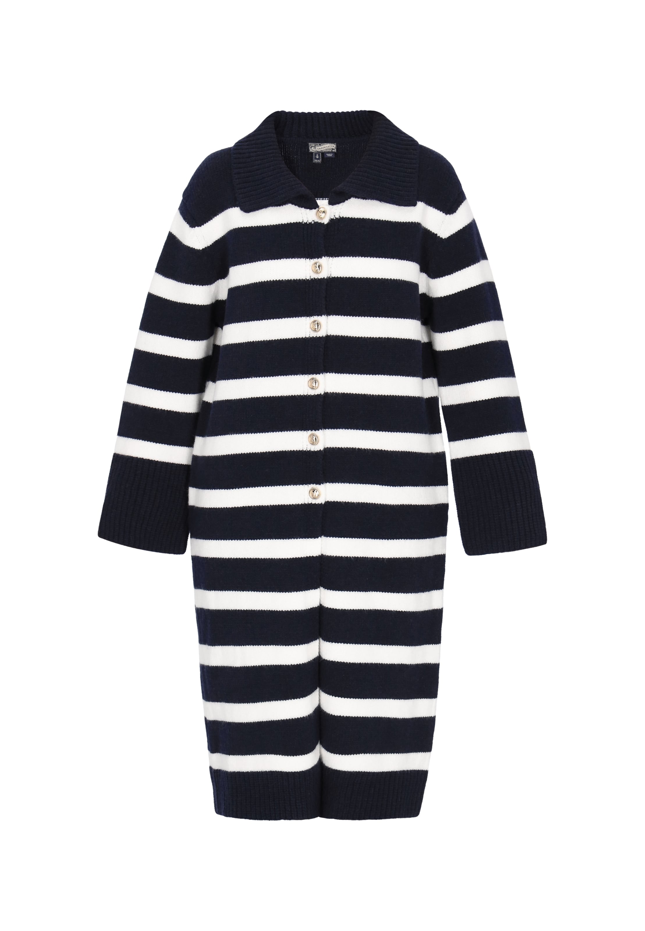 DreiMaster Maritim Πλεκτό παλτό σε μπλε: μπροστά