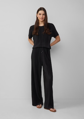 s.Oliver Wide leg Broek in Zwart: voorkant