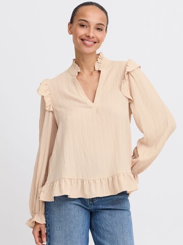 b.young - Blusa 'Juliana ' en beige: frente