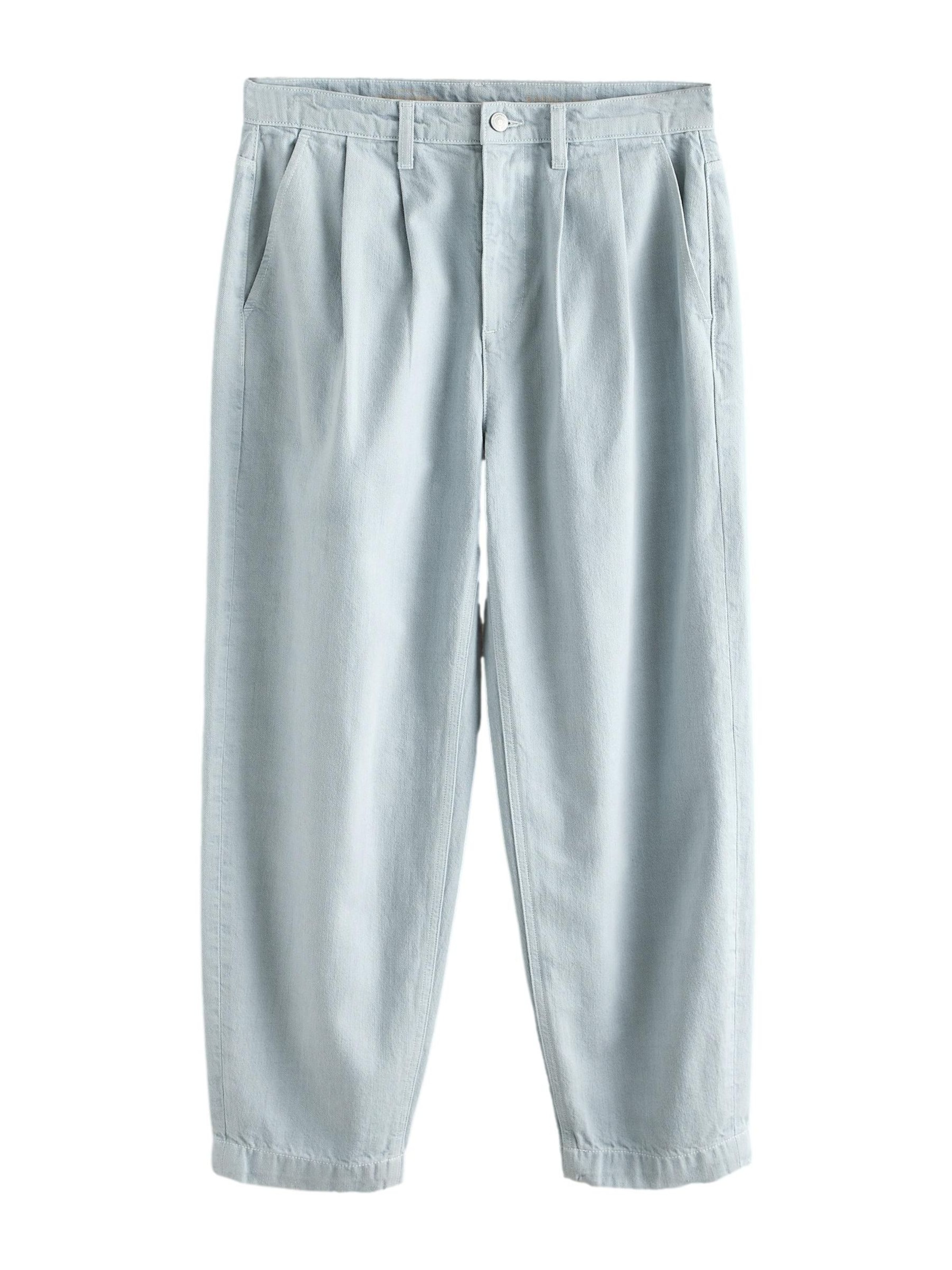 Barrel Jean à pince Next en bleu : devant