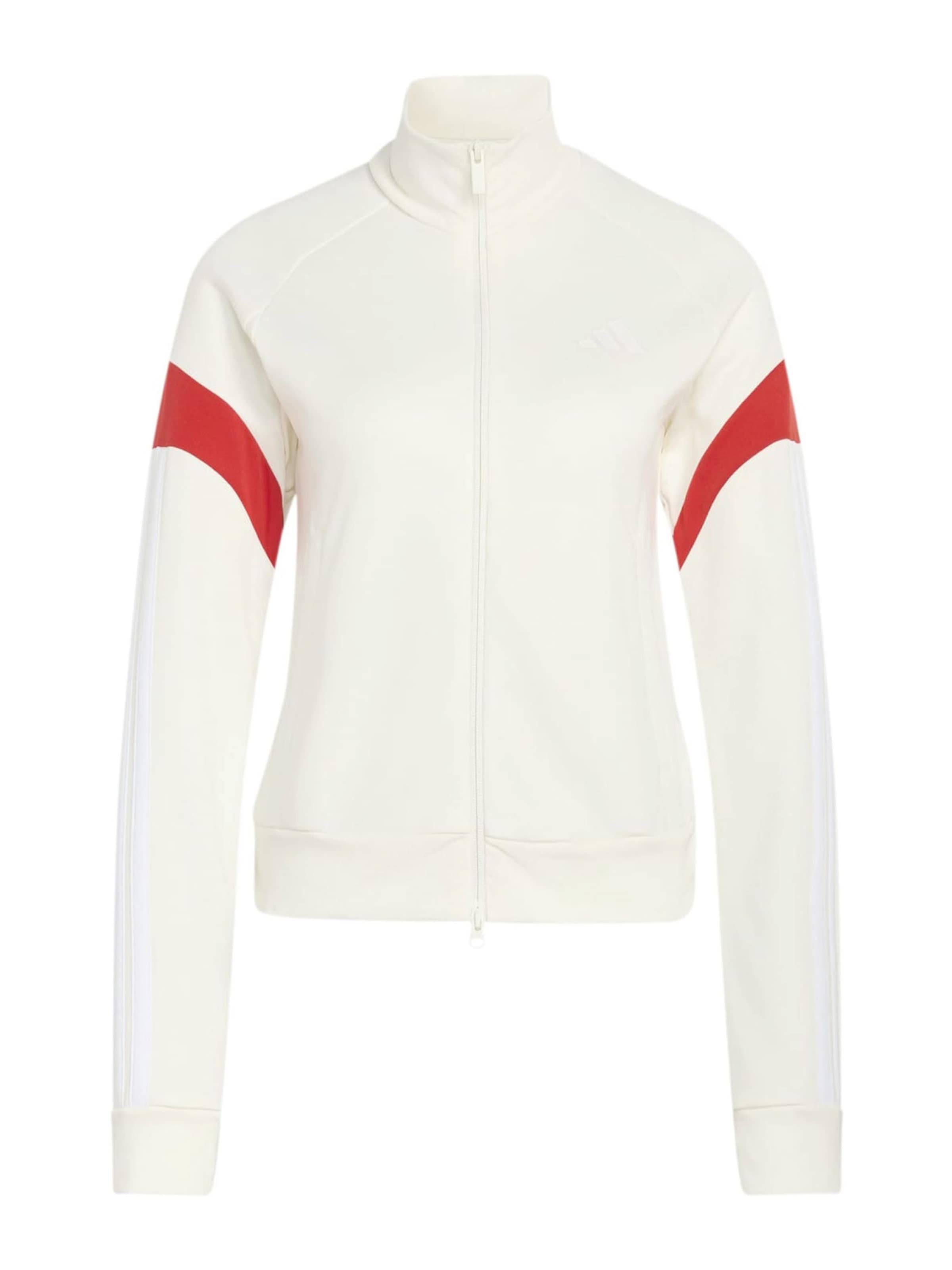 Bluză cu fermoar sport 'House Of Tiro' de la ADIDAS SPORTSWEAR pe alb: față