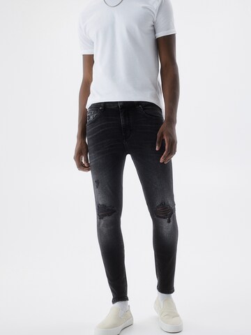 Pull&Bear Skinny Farmer - fekete