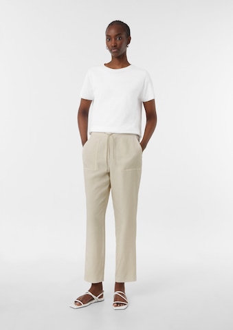 comma casual identity - Tapered Pantalón en beige: frente