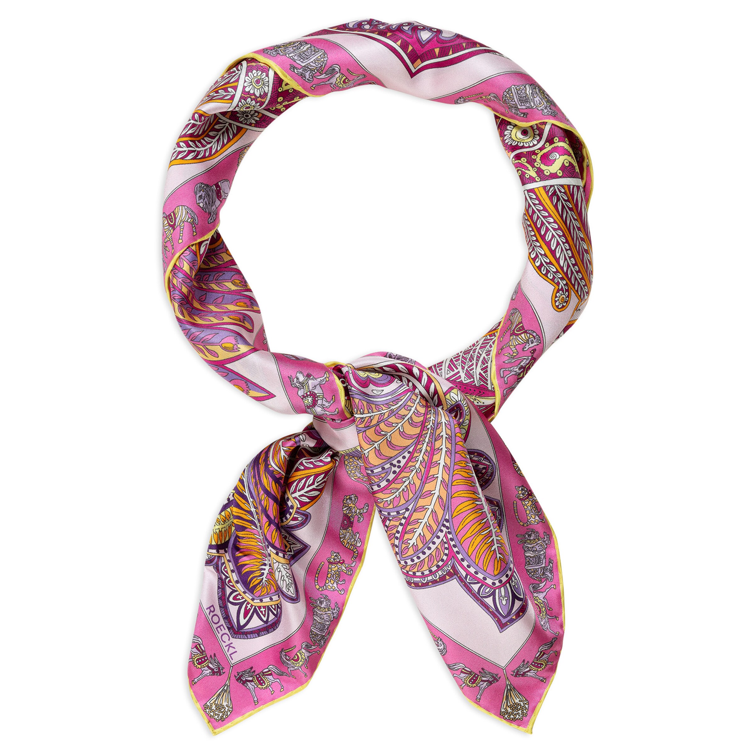 Foulard 'VIBRANT PAISLEY' di Roeckl in rosa