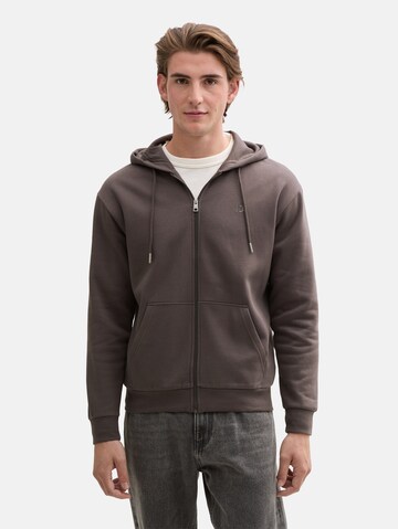 TOM TAILOR DENIM Sweatvest in Grijs: voorkant