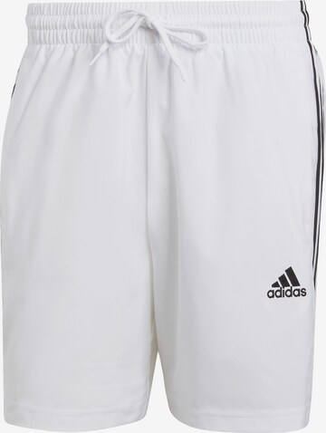 ADIDAS SPORTSWEAR Regular Workout Pants in White: front