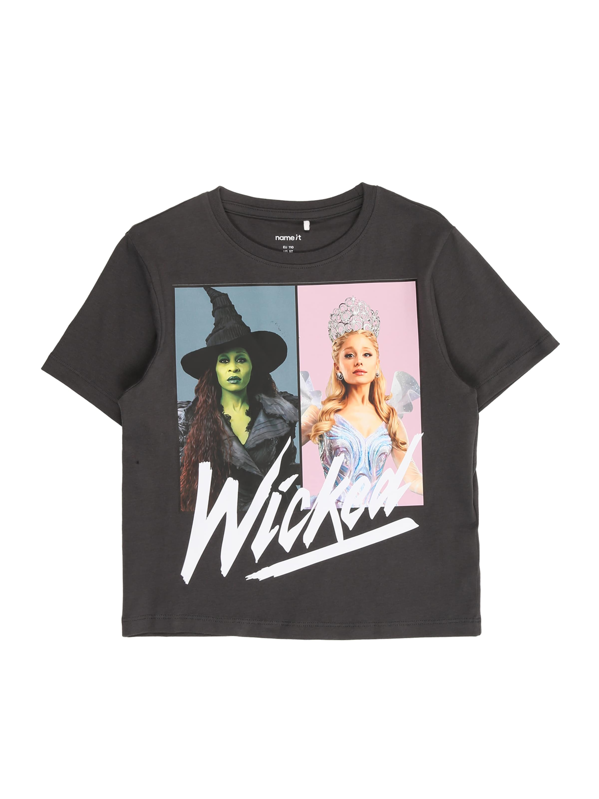 NAME IT Тениска 'NKFNORI WICKED' в черно: отпред