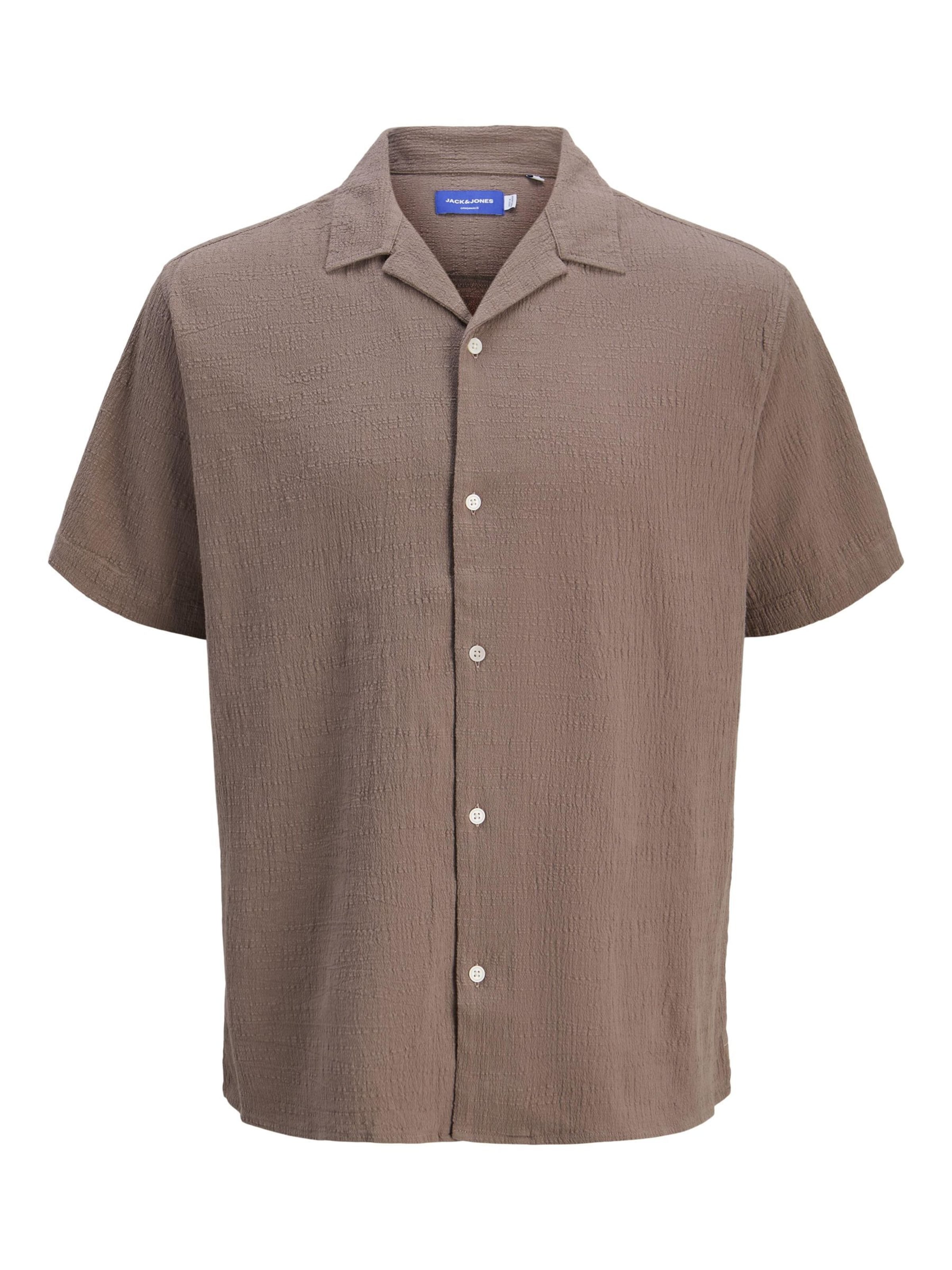 JACK & JONES Overhemd 'JORLuke' in Bruin: voorkant