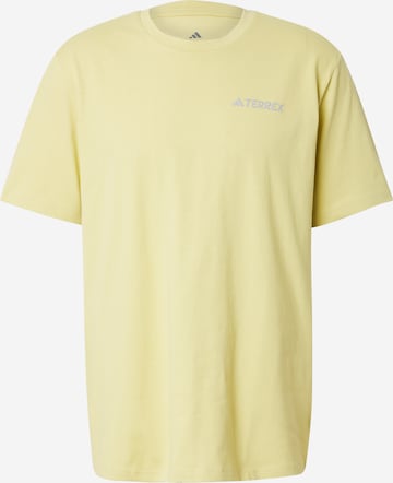 T-Shirt fonctionnel ADIDAS TERREX en jaune : devant