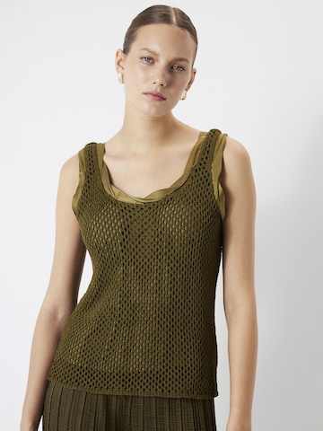 Ipekyol Knitted Top in Green: front