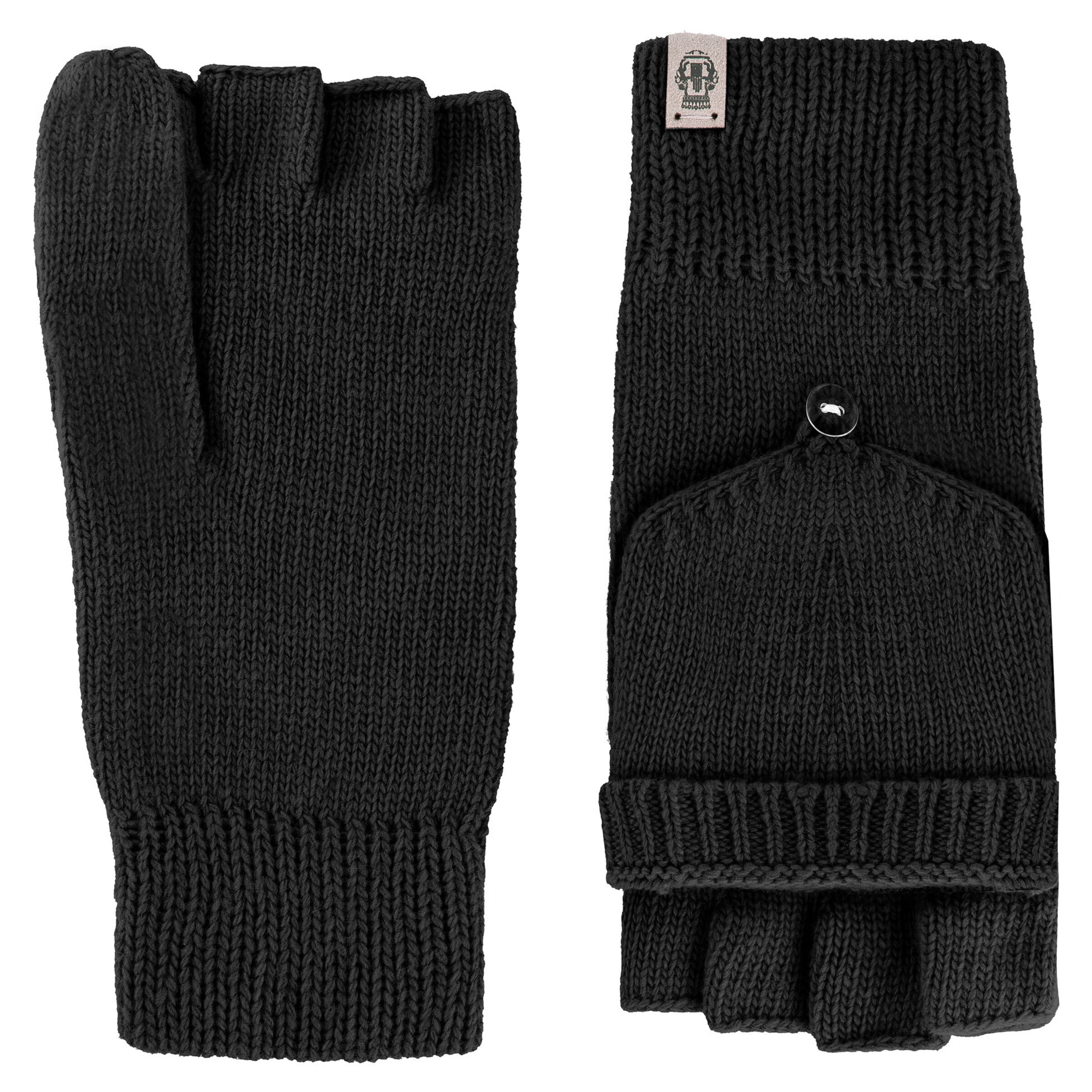 Roeckl Strickhandschuhe 'ESSENTIALS' in Schwarz: Vorderseite