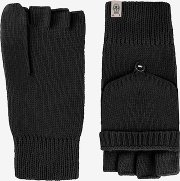 Roeckl - Guantes sin dedos 'Essentials' en negro: frente