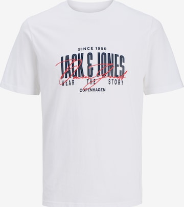 Jack & Jones Junior Shirt 'JJAERO' in Wit: voorkant