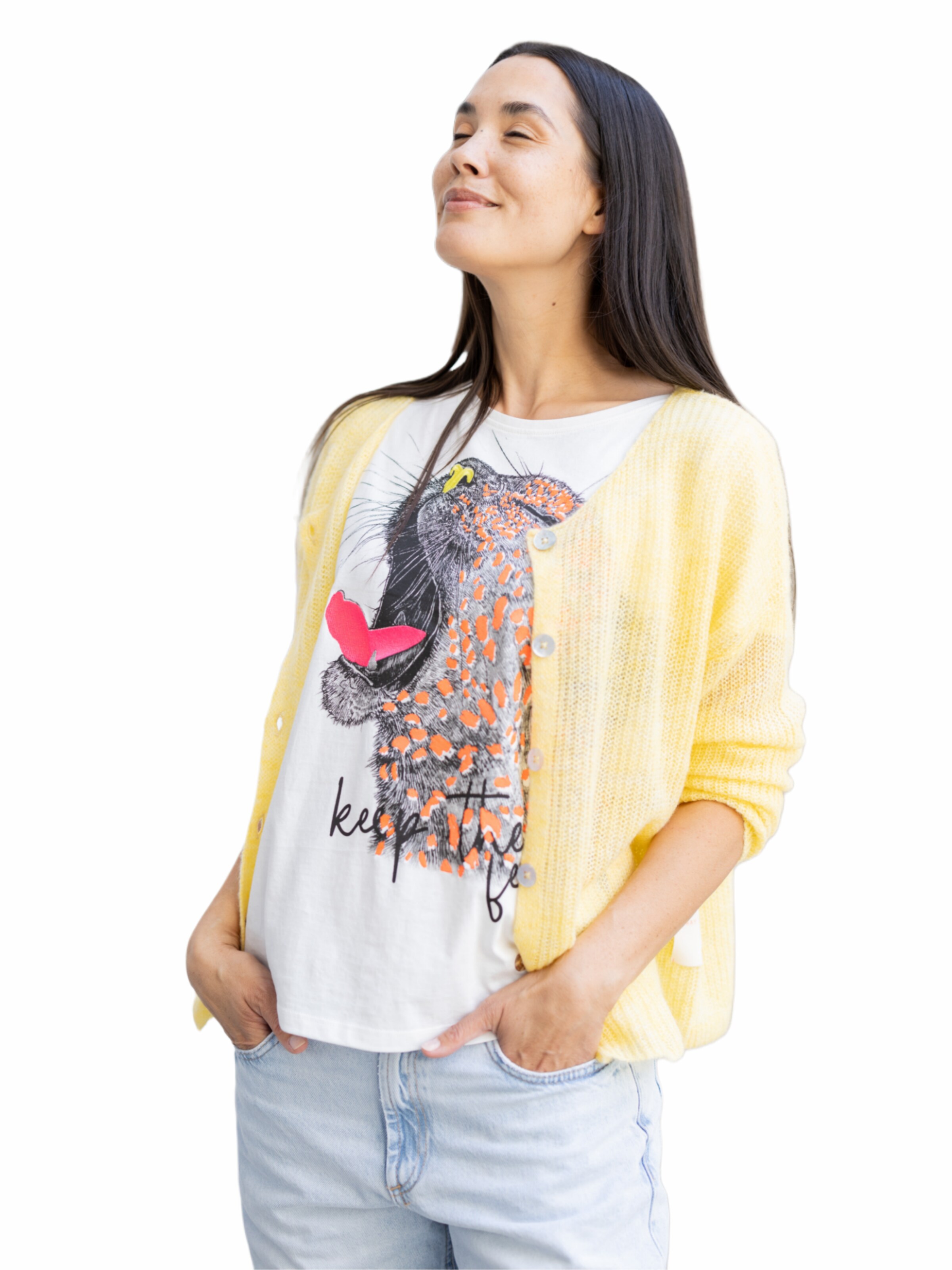 LIKS. Munich Knit Cardigan in Yellow