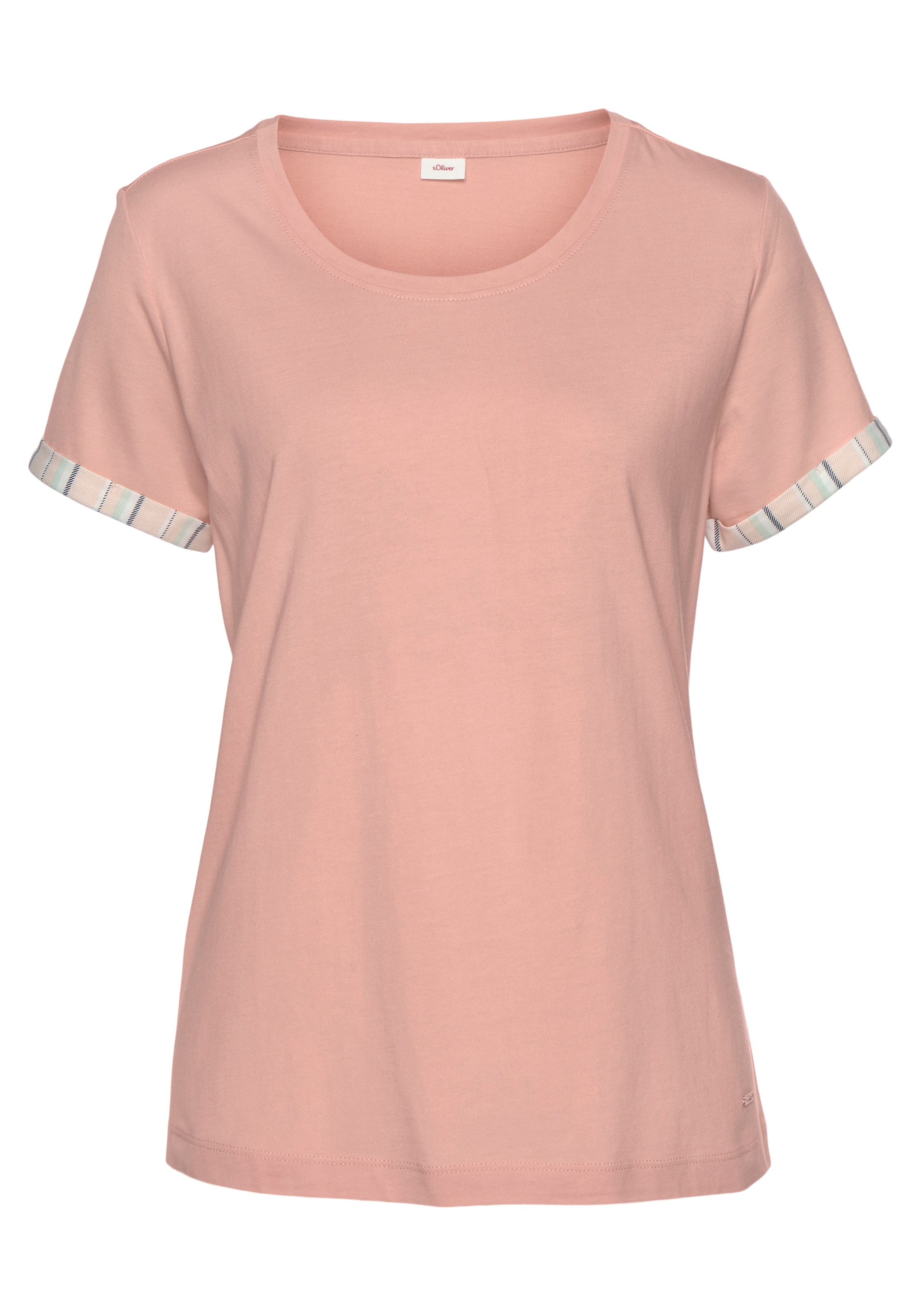 s.Oliver Μπλουζάκι σε πορτοκαλί: μπροστά