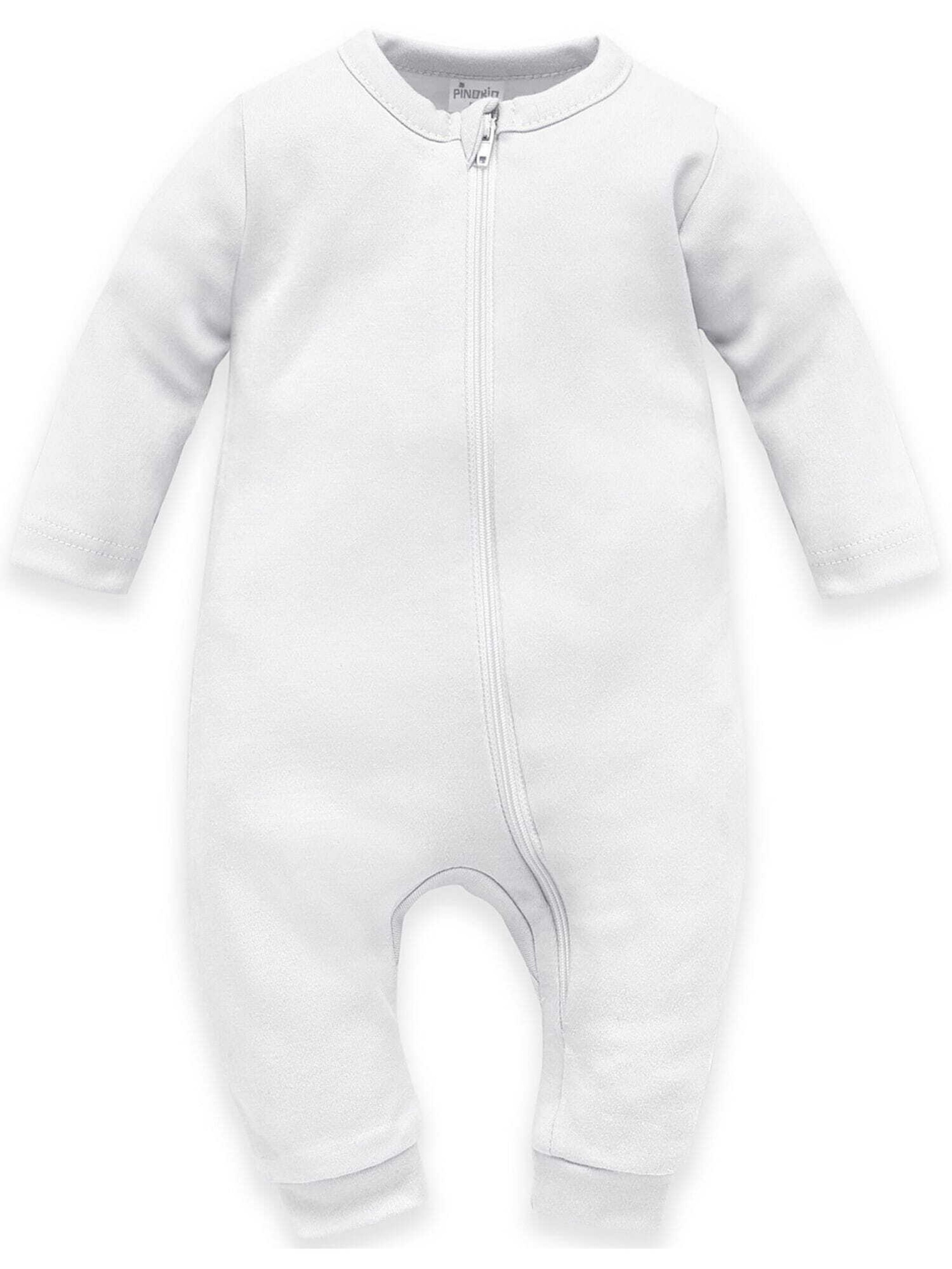 Pinokio Strampler in Weiß: Vorderseite