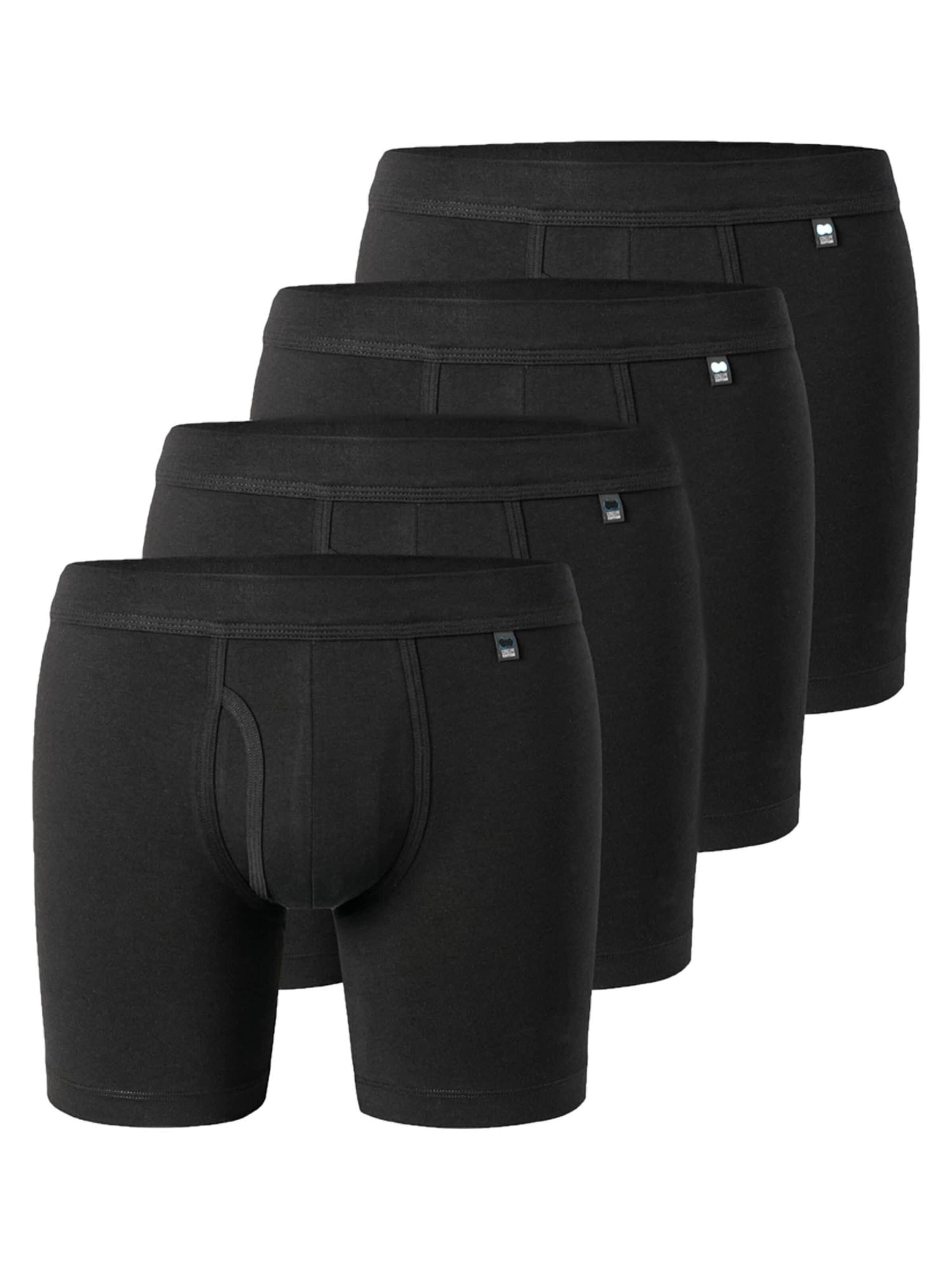 SCHIESSER Boxershorts 'Long Life Cotton' in Zwart: voorkant
