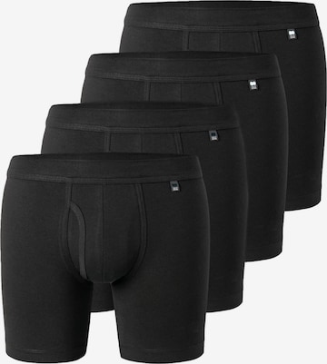 SCHIESSER Boxershorts 'Long Life Cotton' in Zwart: voorkant