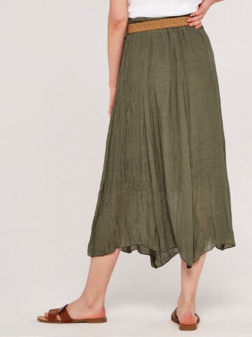 Apricot Rok in Groen: voorkant