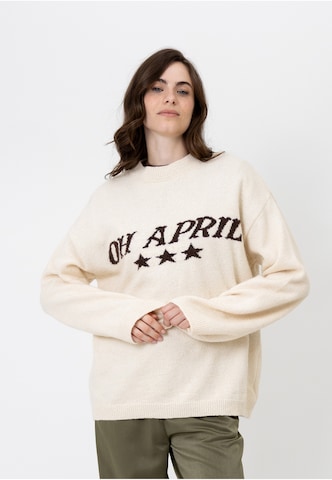 Pullover extra large 'Moani' di OH APRIL in beige: frontale