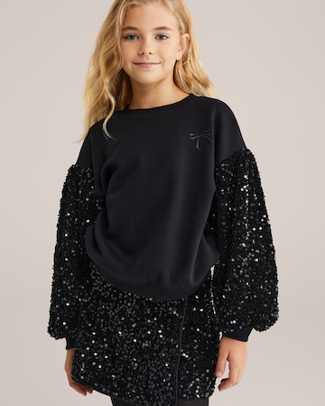 WE Fashion Πουλόβερ σε μαύρο: μπροστά