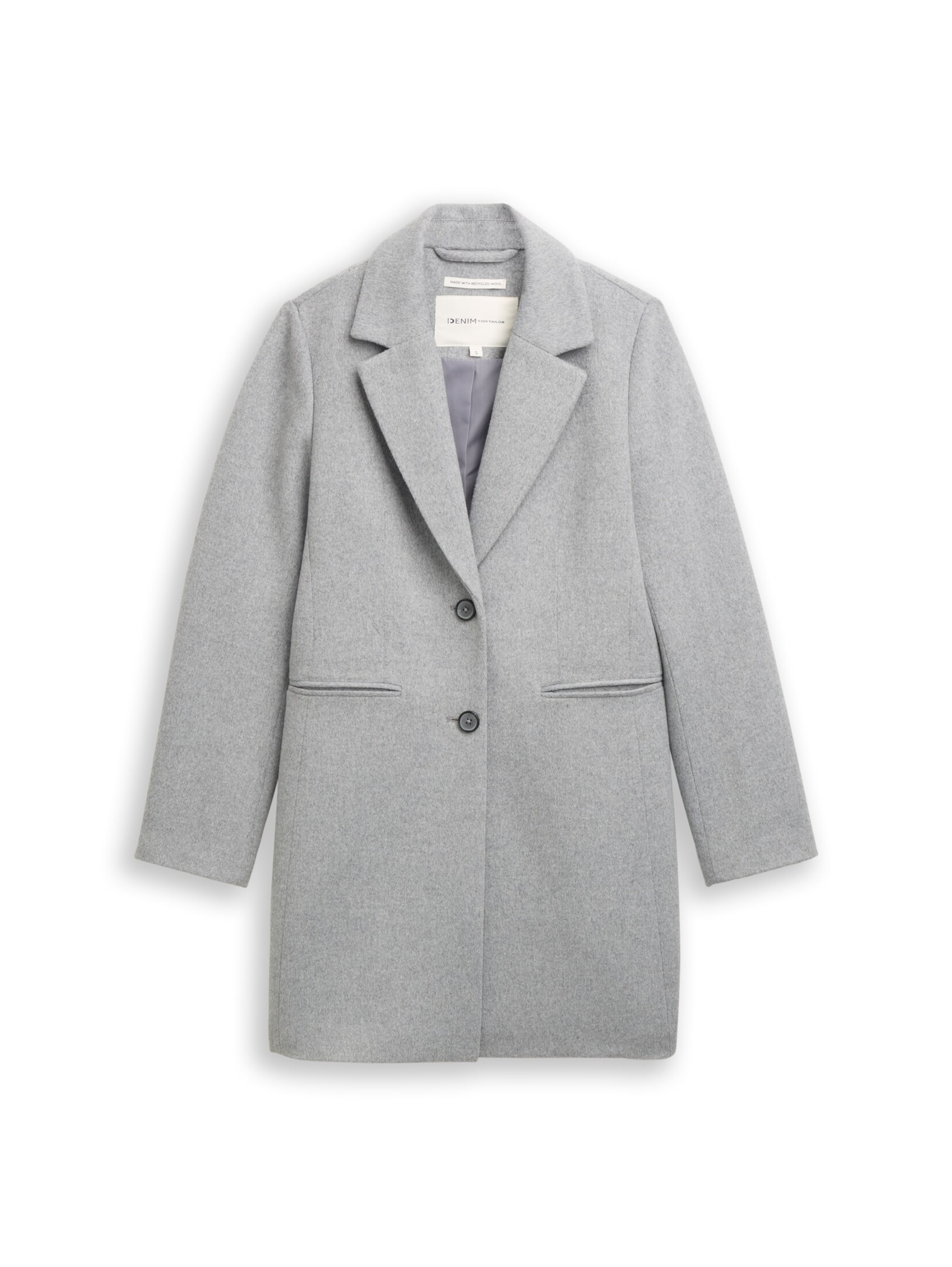 TOM TAILOR DENIM Tussenmantel in Grijs: voorkant