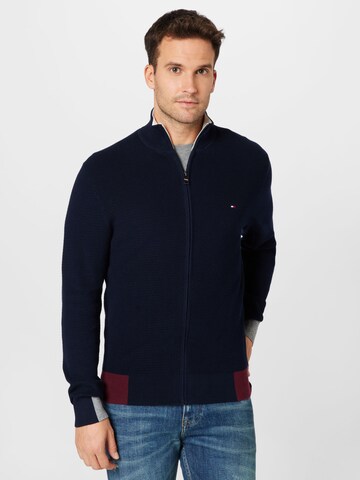 TOMMY HILFIGER Gebreid vest in Blauw: voorkant