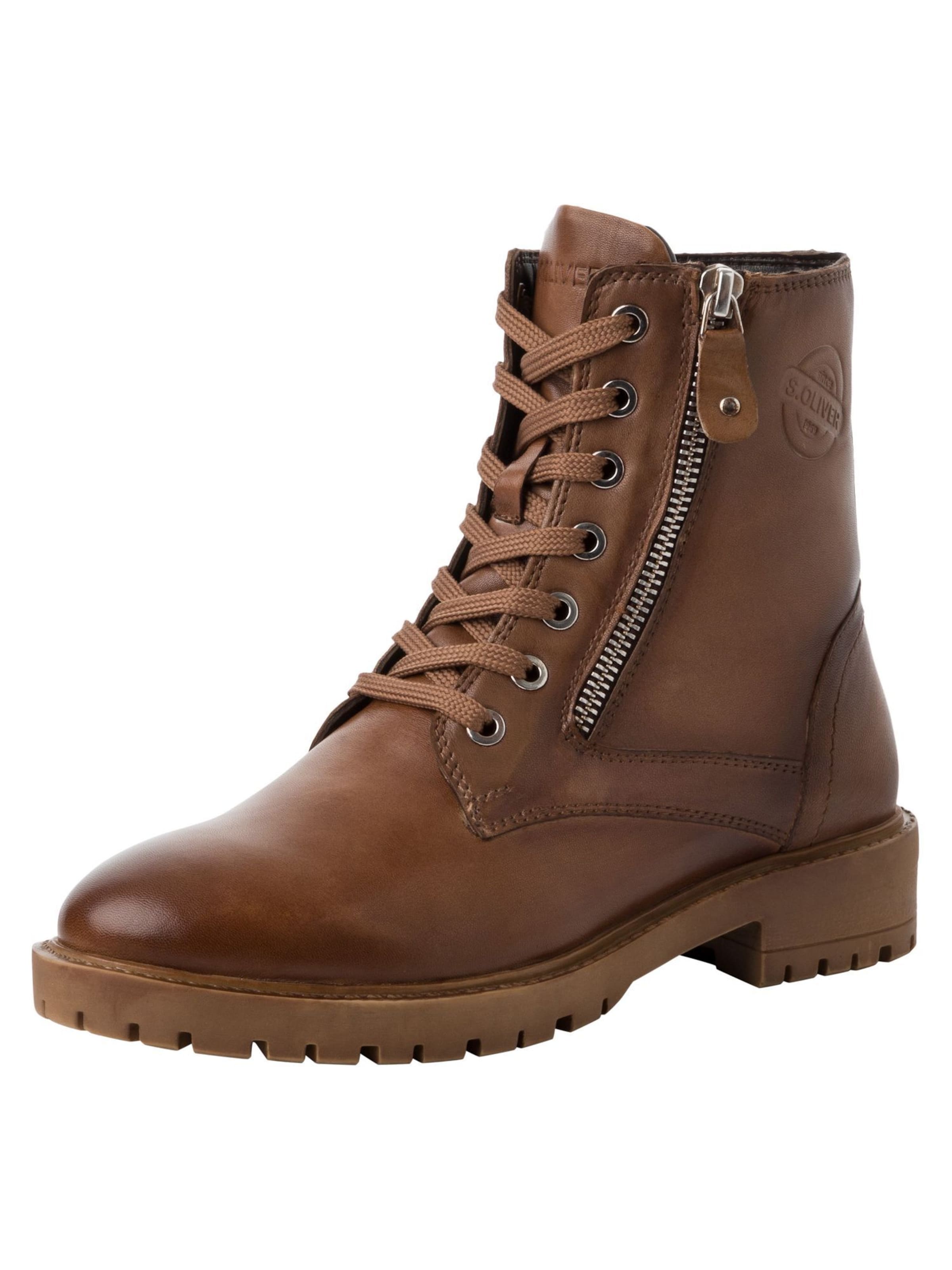 Bottines à lacets s.Oliver en marron : devant