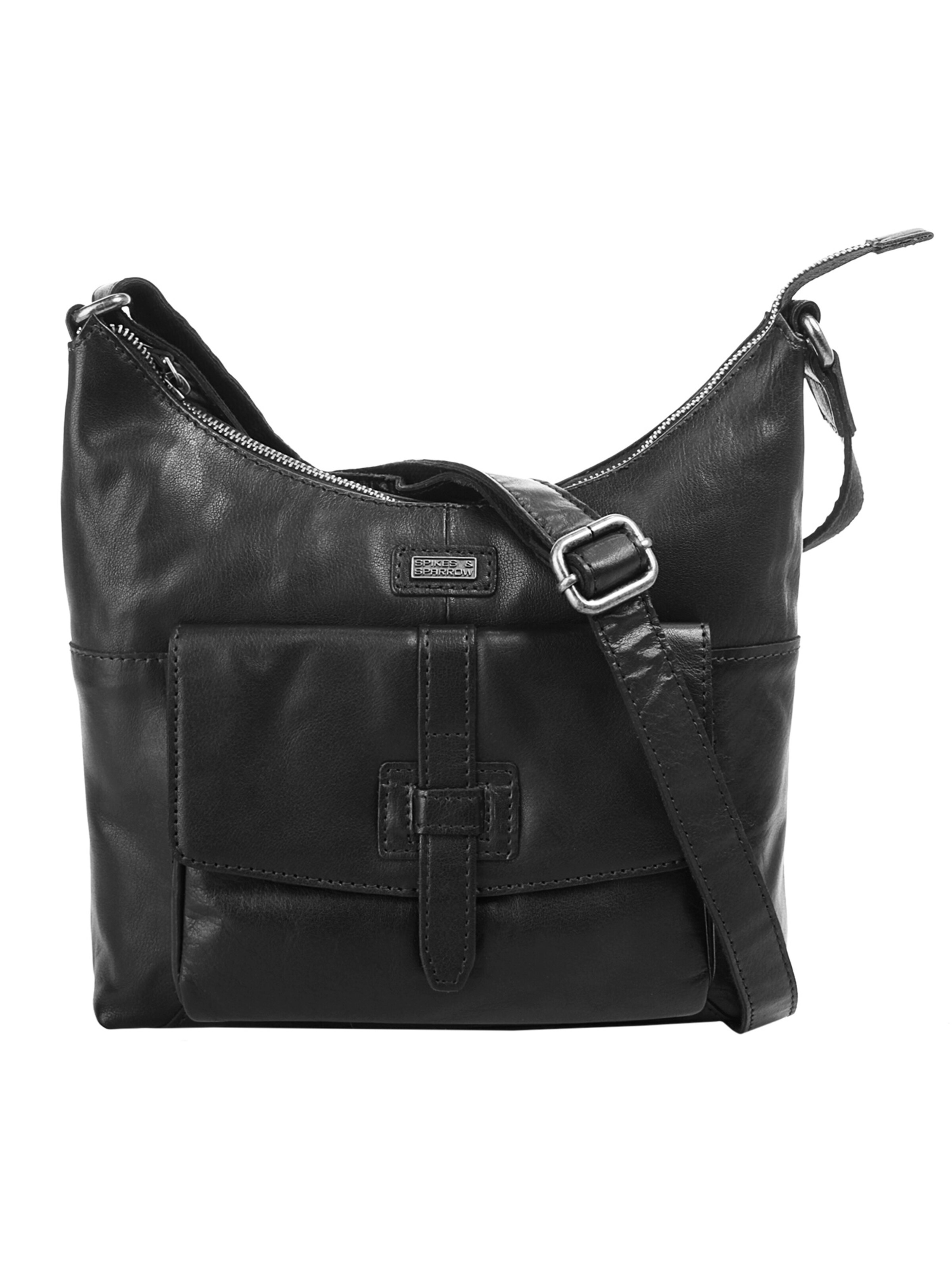 Spikes & Sparrow Crossbody Bag in Black: front