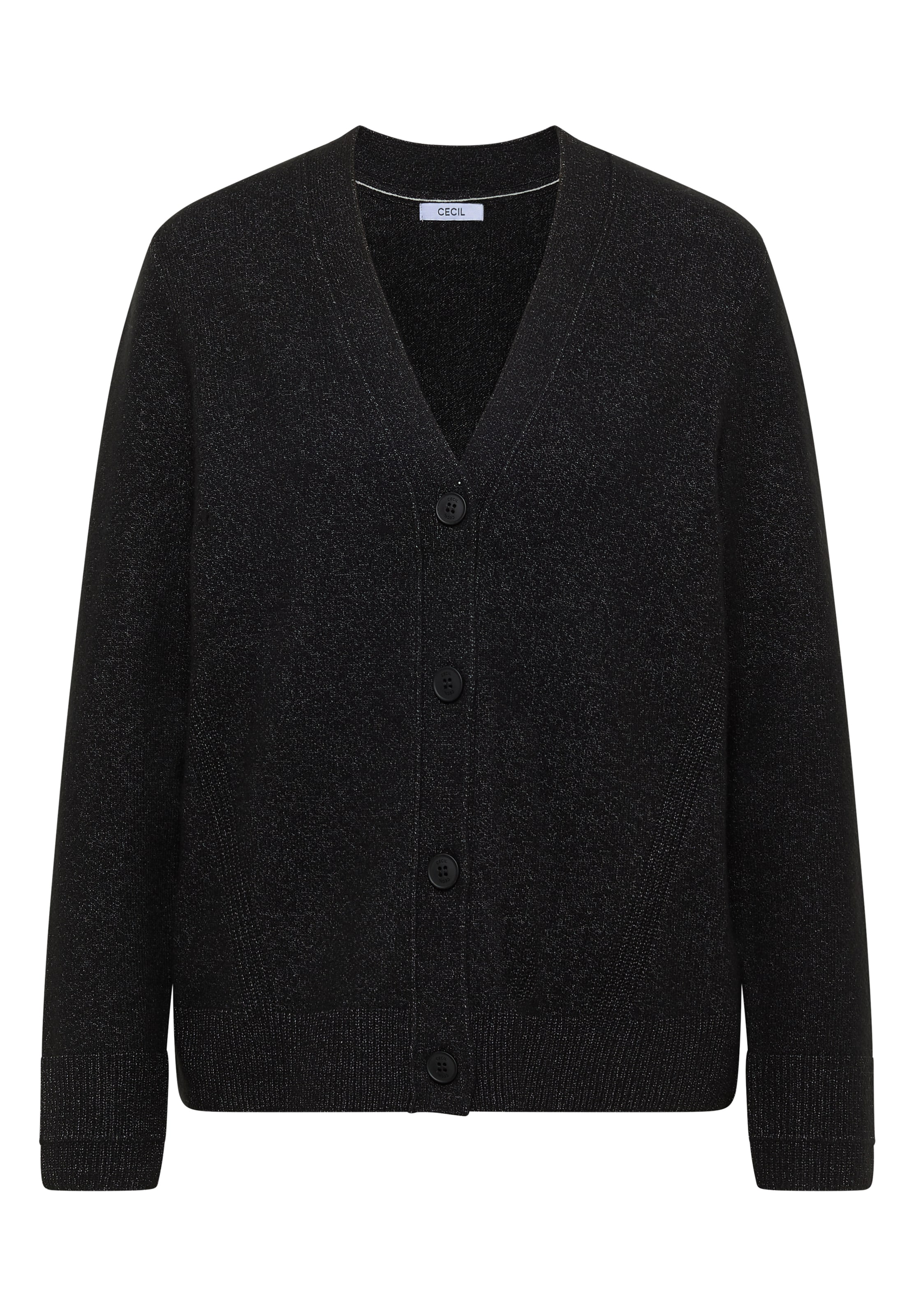 CECIL Knit Cardigan in Black: front