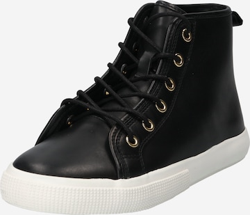 Lauren Ralph Lauren - Zapatillas deportivas altas 'Jinger' en negro: frente