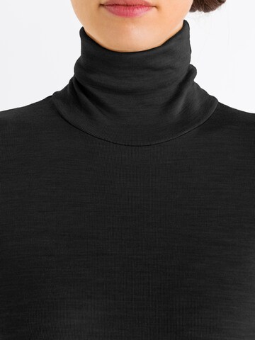 Hanro Base Layer 'Woolen Silk' in Schwarz