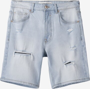 Bershka Regular Jeans in Blauw: voorkant