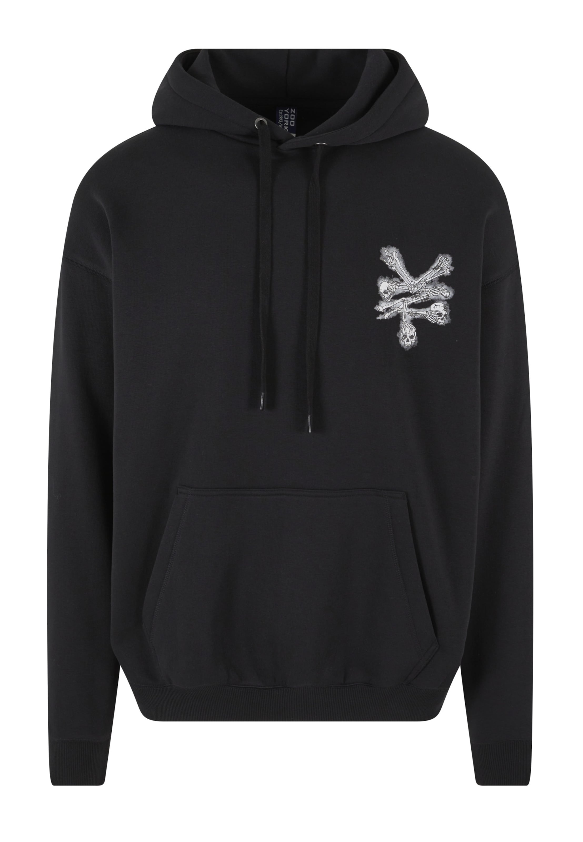 ZOO YORK Mikina ' ZM243-006-1 Bones' – černá: přední strana