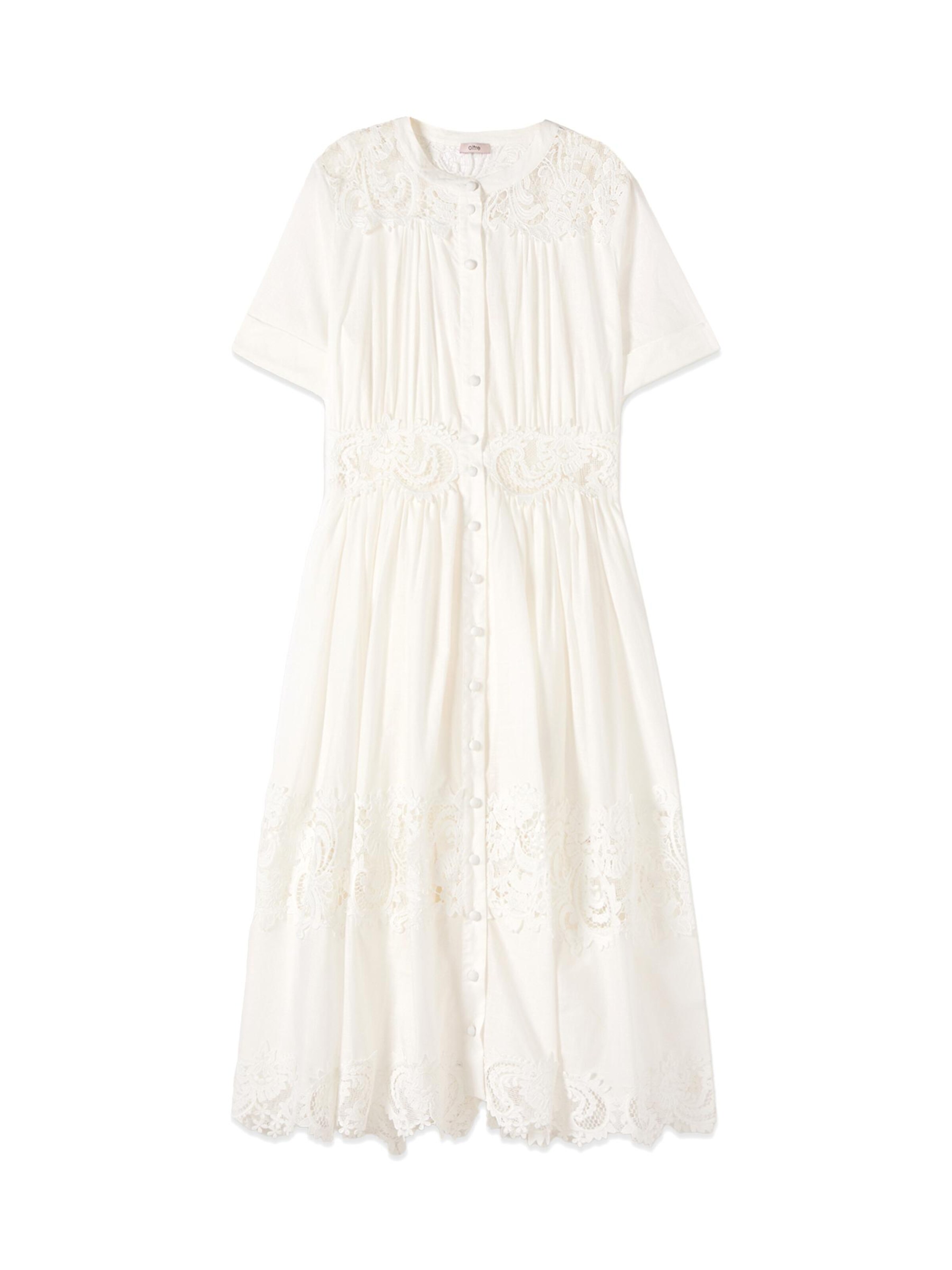 Robe oltre en blanc : devant