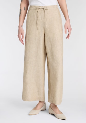 MAC Wide Leg Hose in Beige: Vorderseite