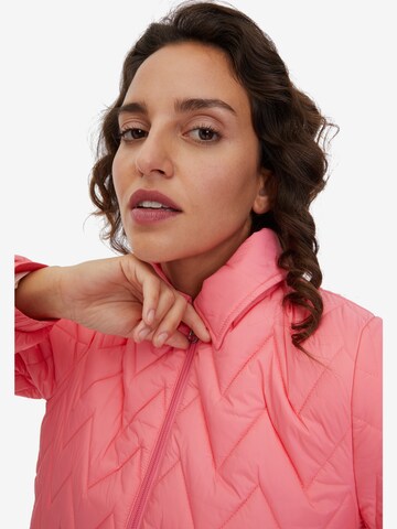 Cartoon Steppjacke mit Kragen in Pink