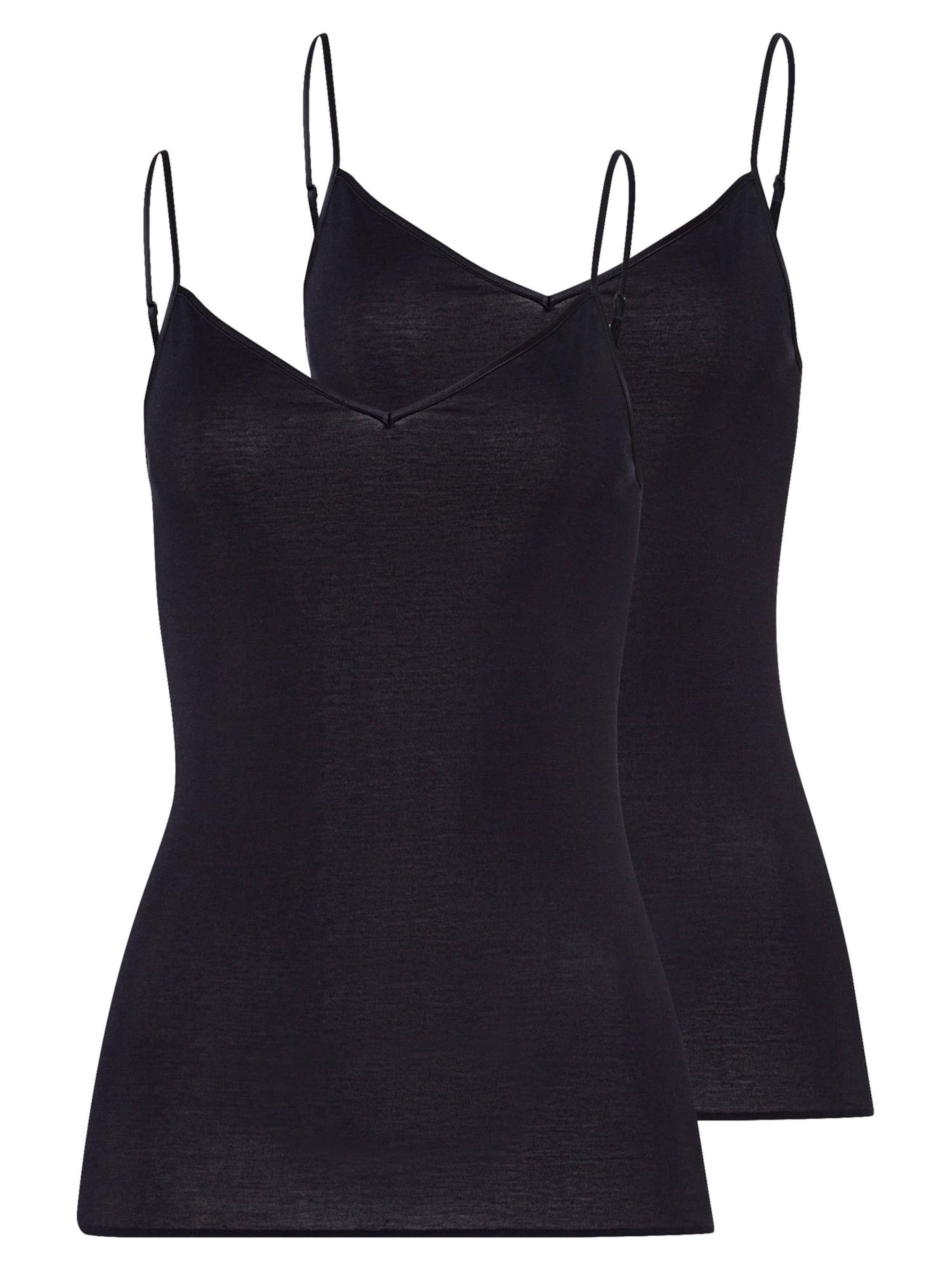 Hanro Onderhemd 'Cotton Seamless' in Zwart: voorkant