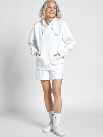 Giacca sportiva 'Unisex Zip Hoodie' di SPORTKIND in bianco: frontale