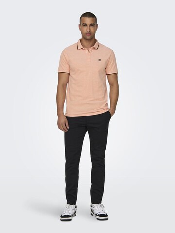 Only & Sons Shirt 'Fletcher' in Orange