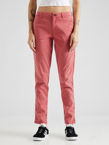 BONOBO Slimfit Chino kalhoty – červená: přední strana