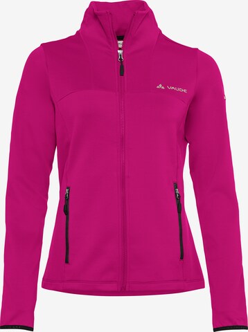 VAUDE Functionele fleece jas 'W Valsorda FL J' in Roze: voorkant