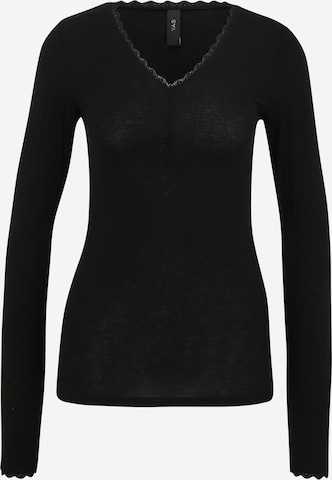 Y.A.S Tall Pullover 'WOOLA' in Schwarz: front