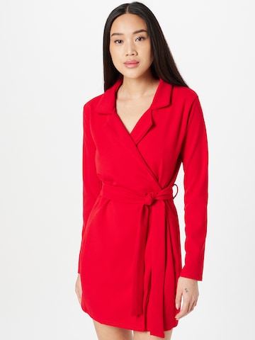 MissguidedKošulja haljina - crvena boja: prednji dio