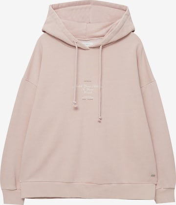 Sweat-shirt Pull&Bear en rose : devant