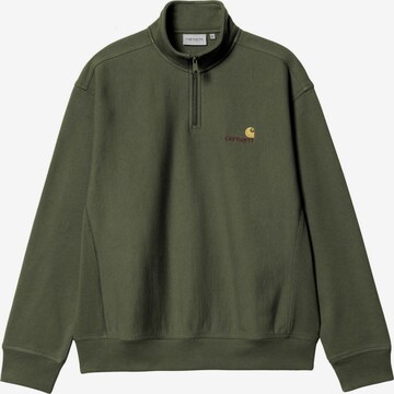 Carhartt WIP Pullover 'Half Zip American Script' in Grün: Vorderseite