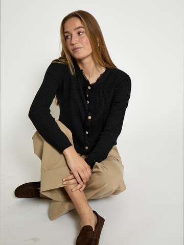 Peppercorn Gebreid vest 'Jacobe' in Zwart